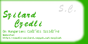 szilard czedli business card